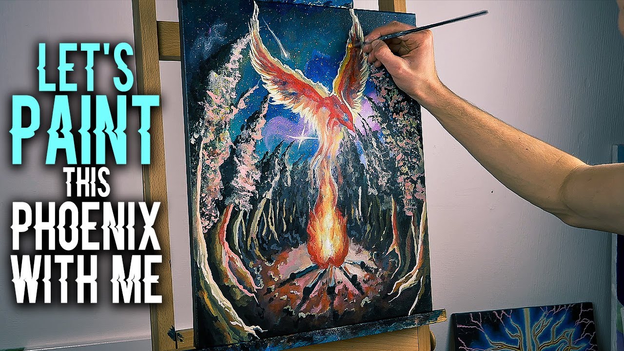 PHOENIX IS RISING painting process | VISIONARY ART TUTORIAL | I Draw My Passion
