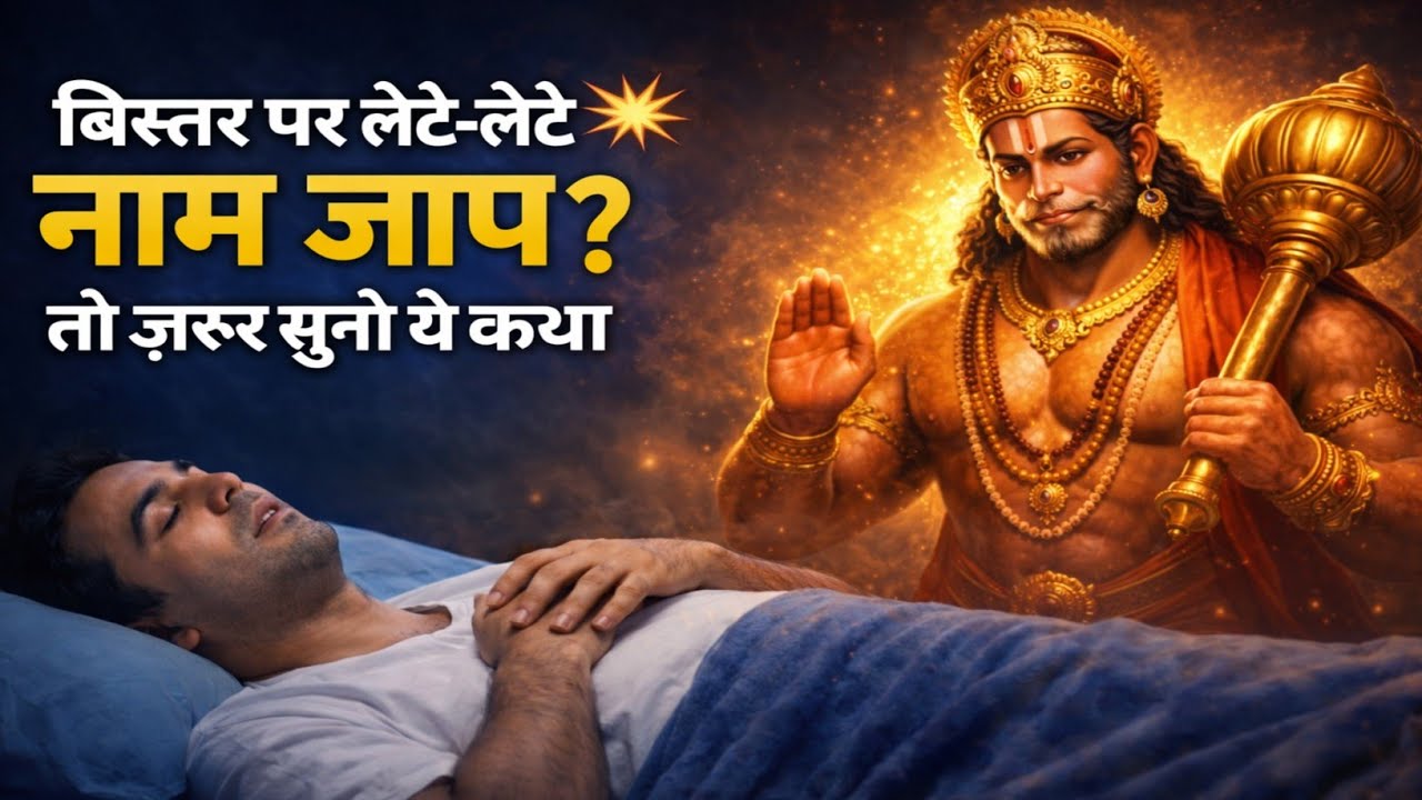 सच्ची भक्ति कथा  | बिस्तर पर लेटे-लेटे नाम जाप करते हो? | हनुमान जी ने बताया बड़ा रहस्य #hanuman 