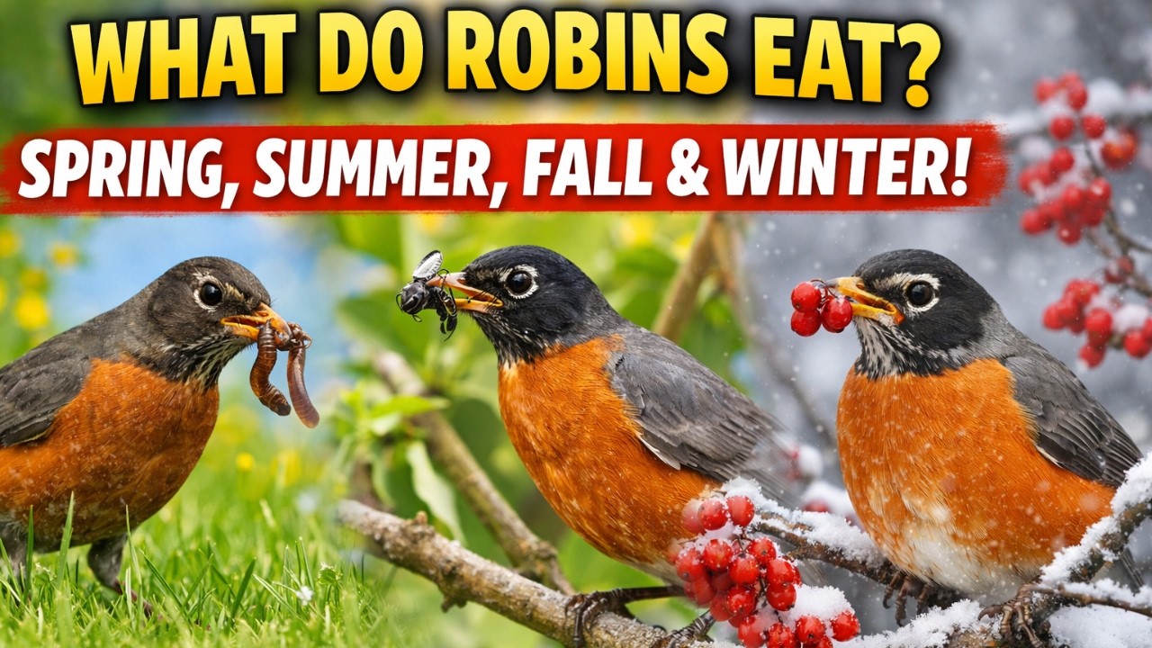 What Do American Robins Eat in Different Seasons