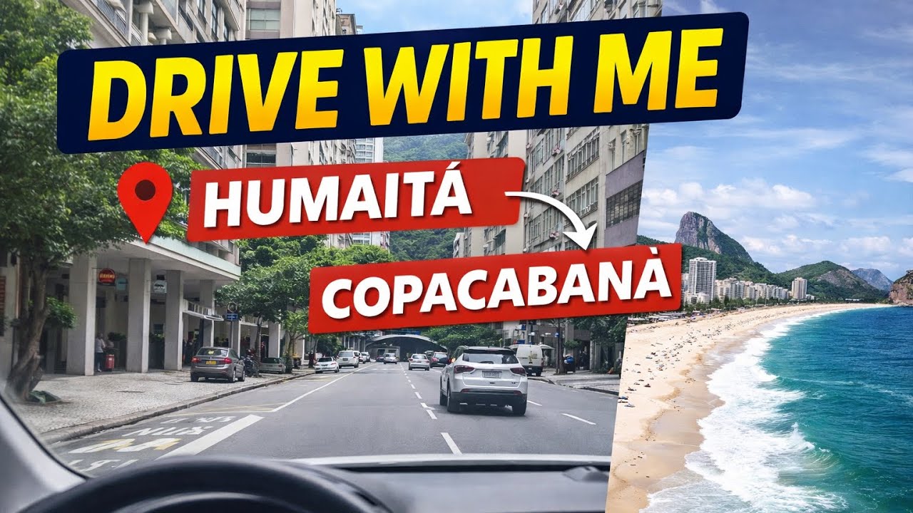 Driving in Rainy Rio de Janeiro 🇧🇷 | Humaitá to Copacabana | Real Street Drive