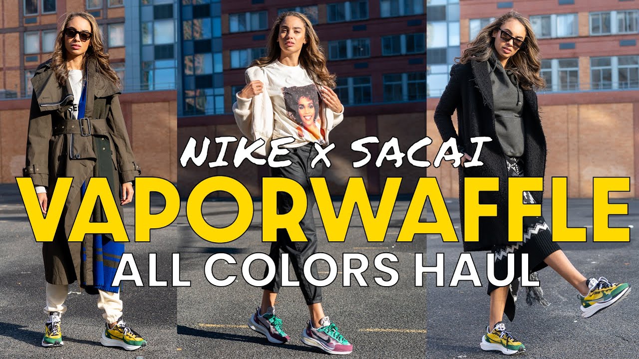 NIKE x SACAI VAPORWAFFLE ALL COLORS HAUL ON Foot Review and Styling: Which Colorways Are Best?