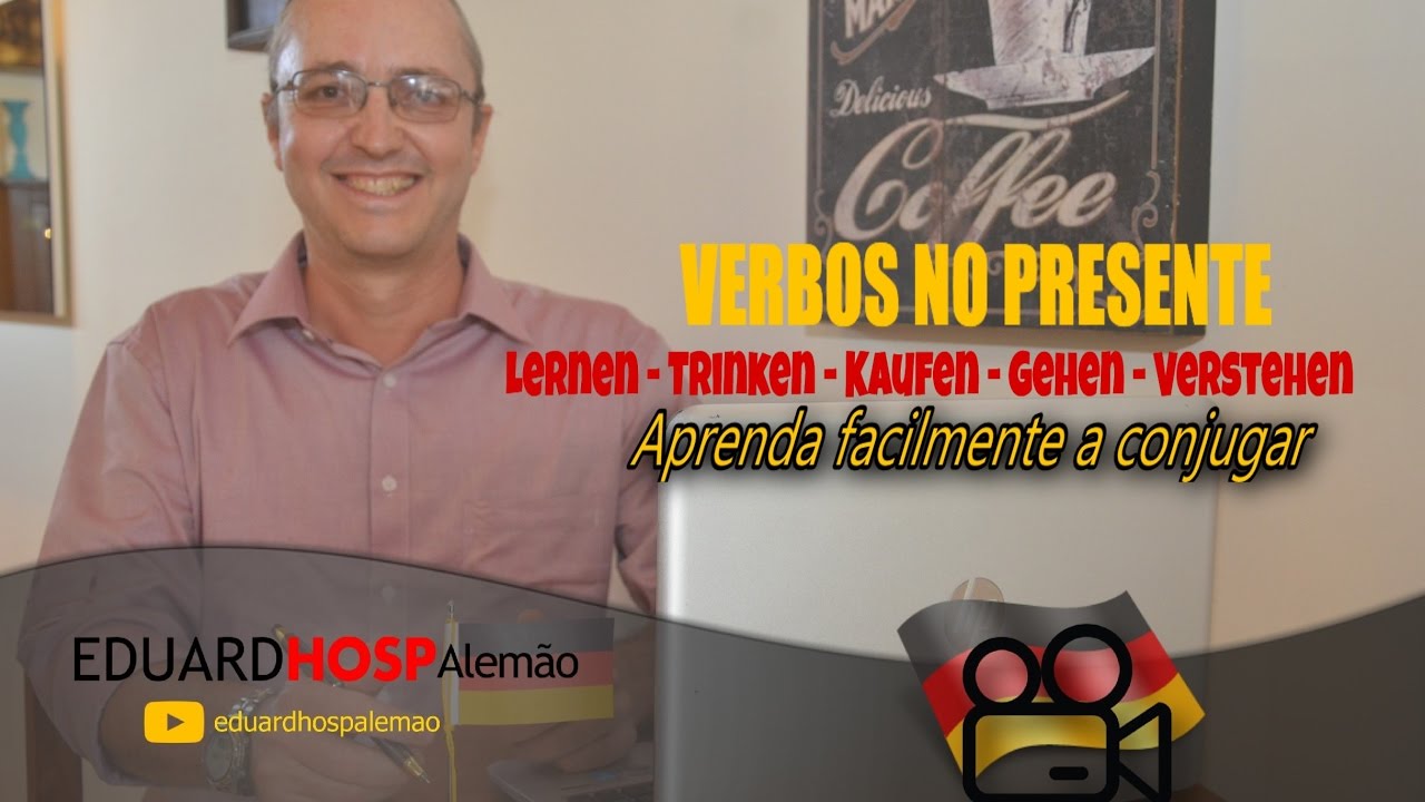 Aprender alemão os Verbos no Presente - lernen trinken kaufen gehen verstehen