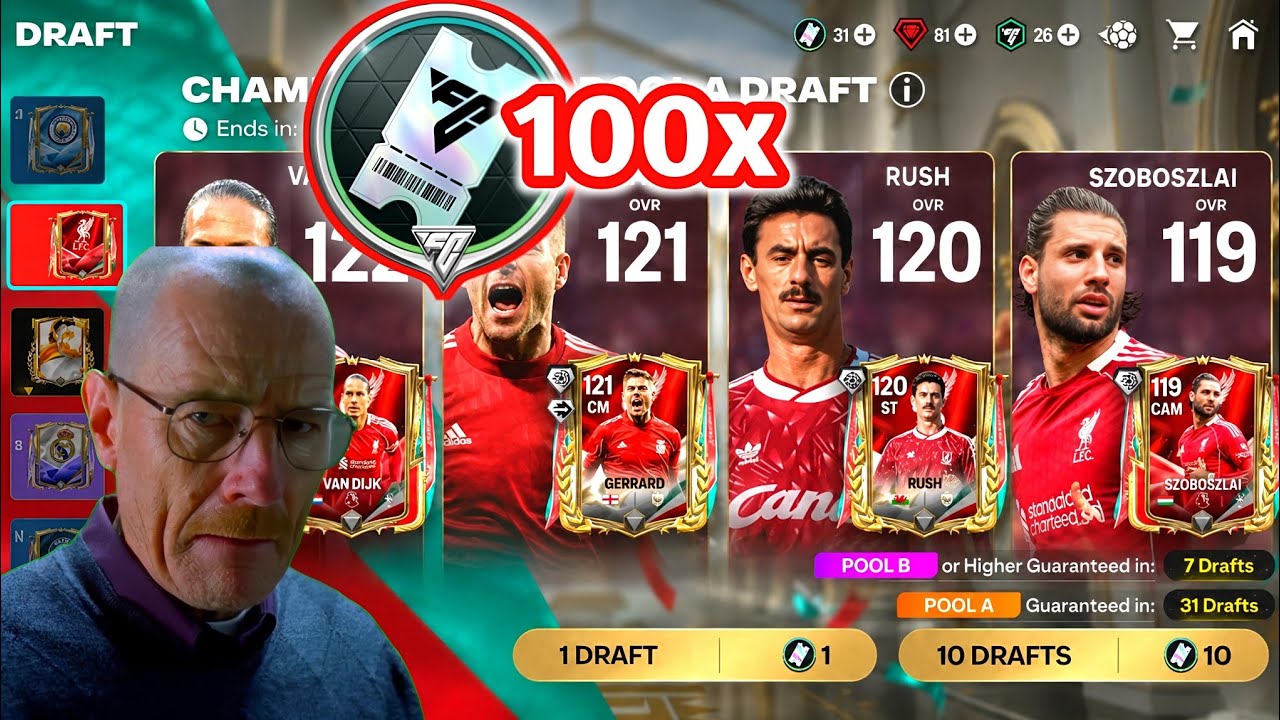 ​EA FC MOBILE 26 &bull; 100X Draft Voucher Pack Opening! Got 122+121+120 😱 #fcmobile #fifamobile 