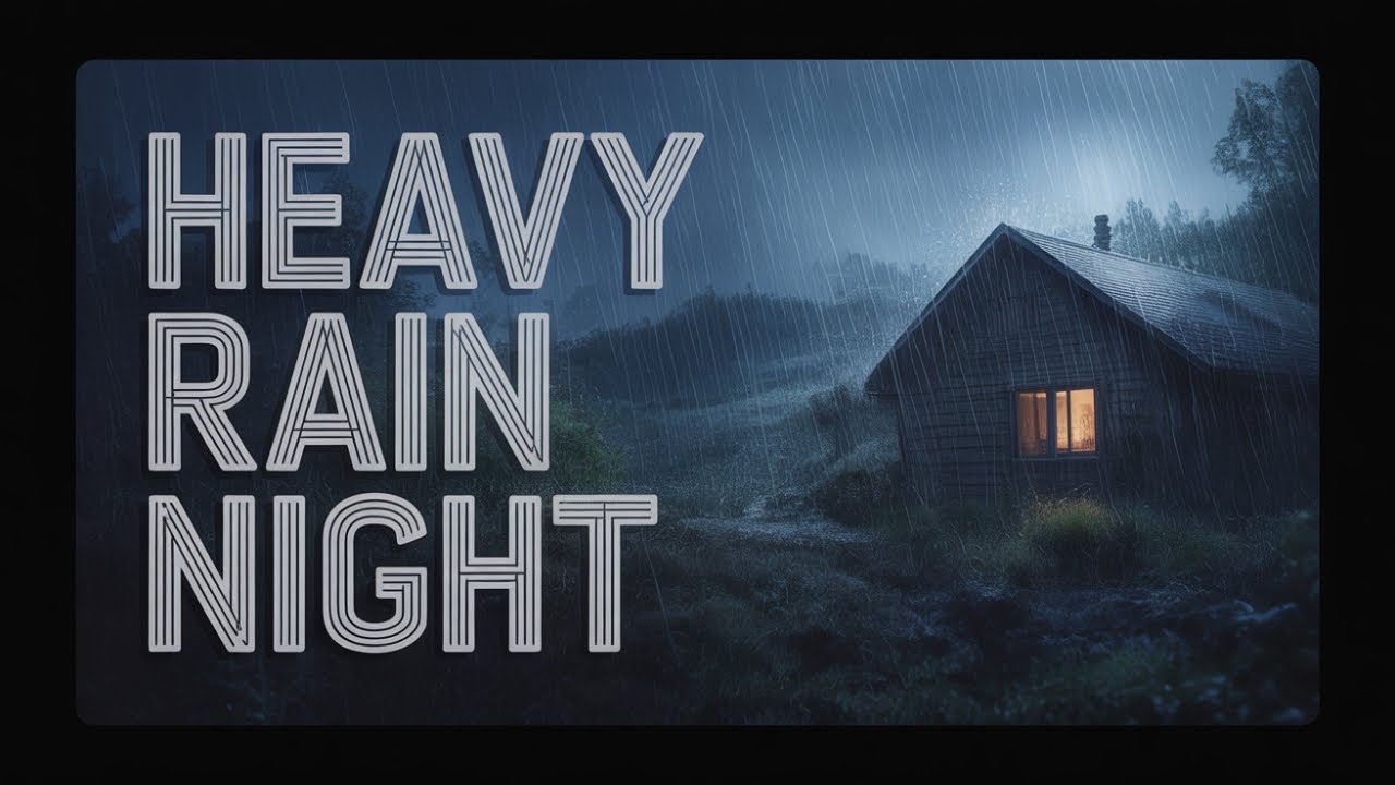 Rain Sounds for Sleeping | Black Screen Heavy Rain at Night for Insomnia