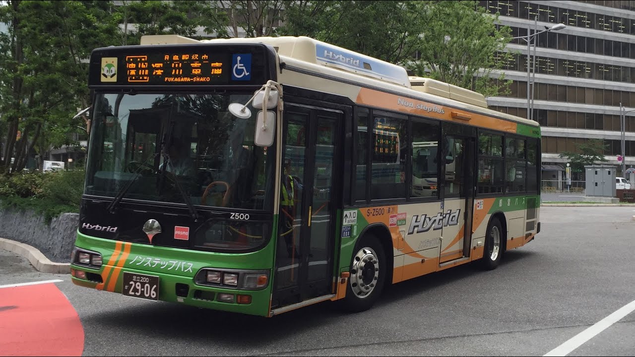 日野 ブルーリボンシティハイブリッド LNG-HU8JLGP改（Z代ハイブリッド試作車）走行音
