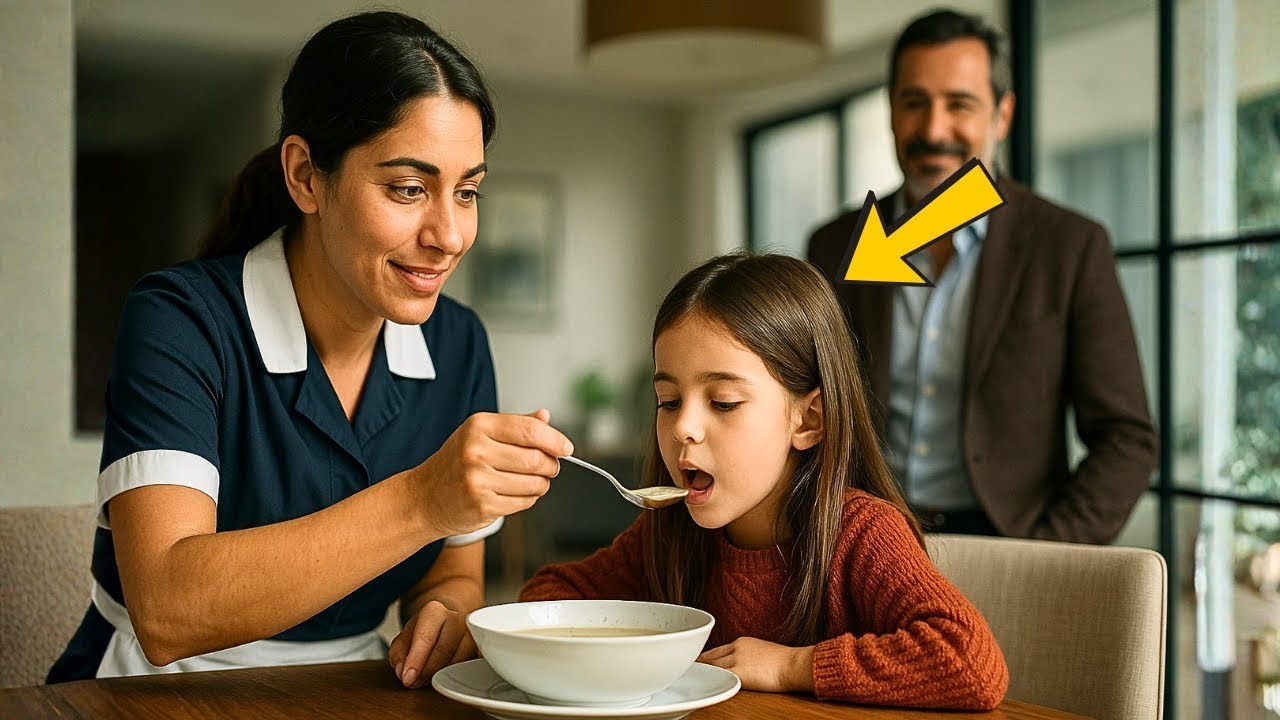 LA HIJA DEL EMPRESARIO VIUDO NO COMÍA DESDE HACE DOS SEMANAS… HASTA QUE LLEGÓ LA NUEVA EMPLEADA Y