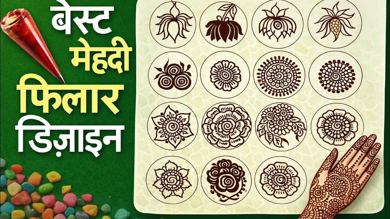Beautiful flower mehandi design