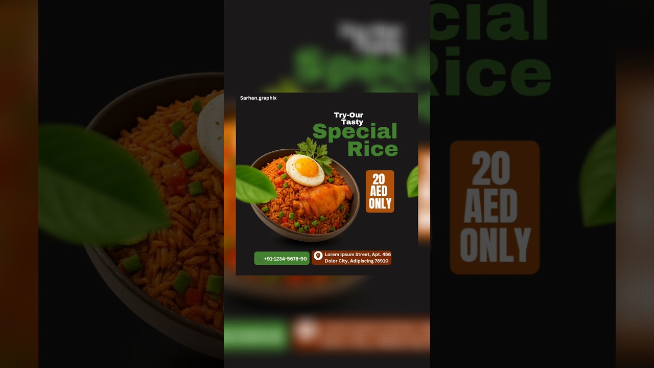 how to make chicken rice poster in canva 15 sec -#food #shortvideo #viral #youtube #yotubeshorts