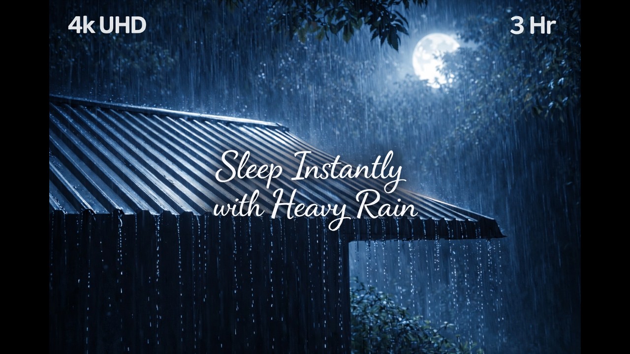 Rainy Night at a Cozy Hut in the Woods