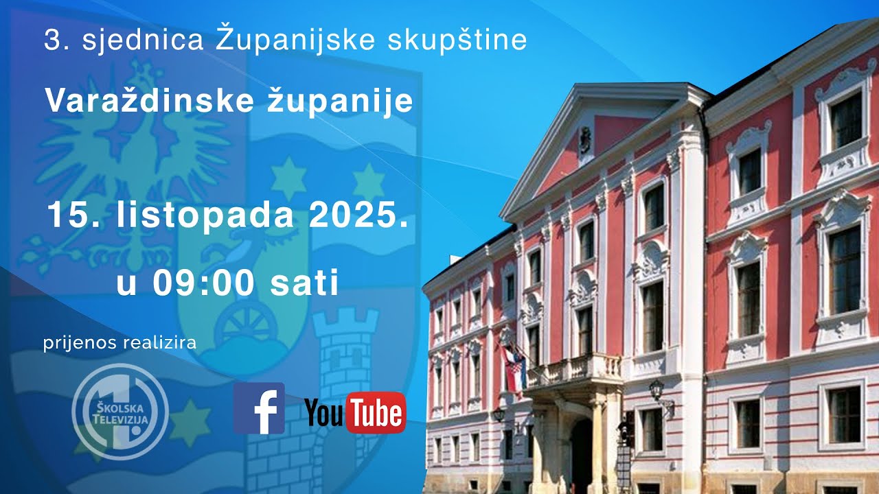 3. sjednica Županijske skupštine Varaždinske županije [UŽIVO]