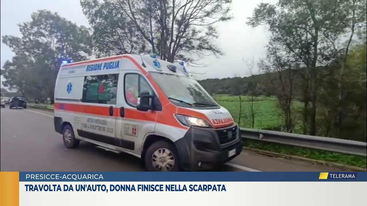 Travolta da un'auto, donna finisce nella scarpata