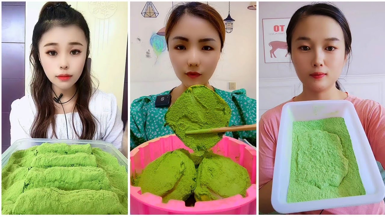 ASMR FOAM ICE EATING | MATCHA ICE EATING | RELAX VIDEO