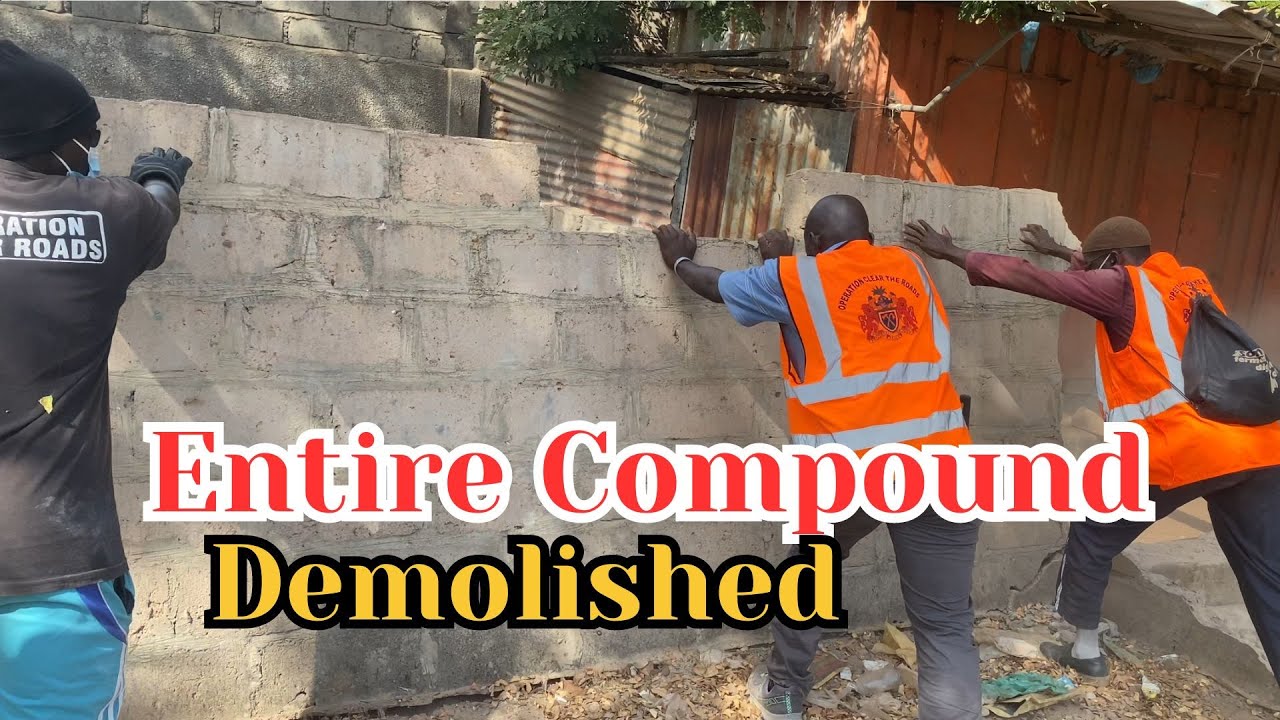 Compound Build in the middle of the road Demolished