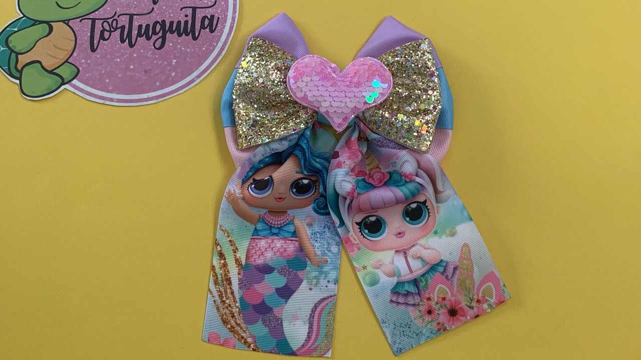 Moño estampado vertical 🎀💕