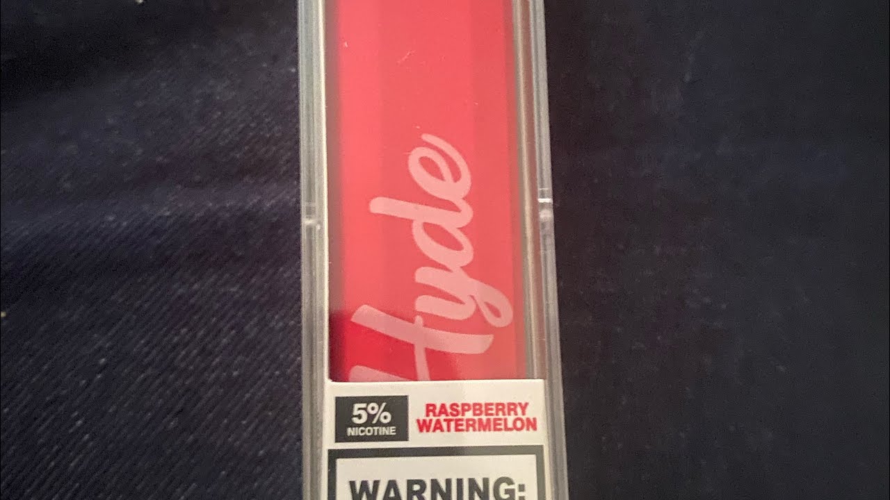 Vaping a disposable Hyde vape