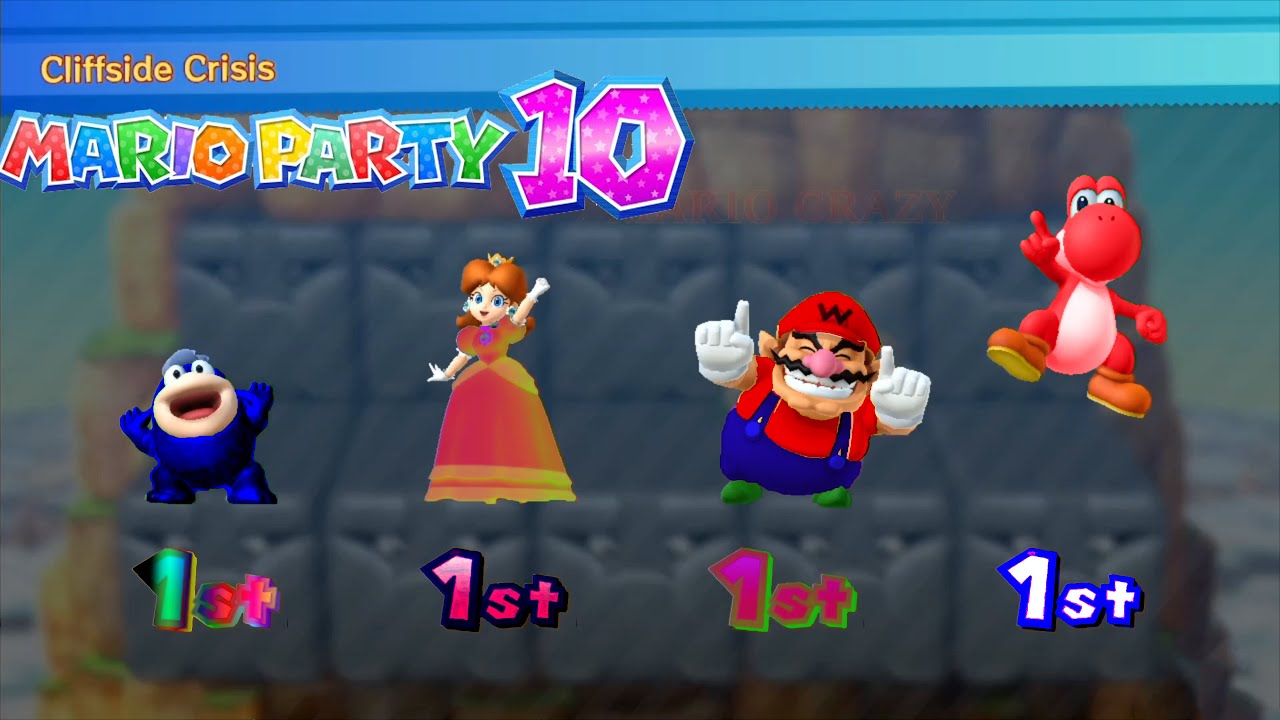 Colletion Mario Party 10 Spike vs Daisy vs Wario vs Yoshi