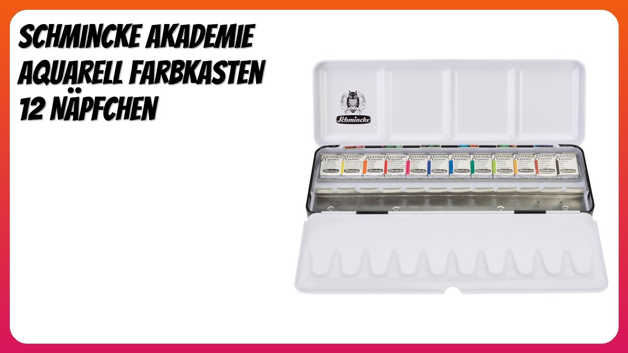 BEWERTUNG (2026): Schmincke Akademie Aquarell Farbkasten 12 N&auml;pfchen. Infos