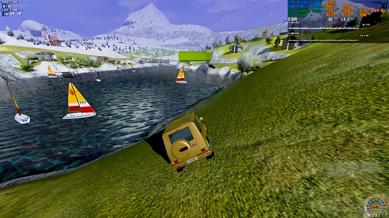 Off roading & Exploring hidden places in Synetic Mercedes Benz World Racing 2003, HP Silver 15 7520u