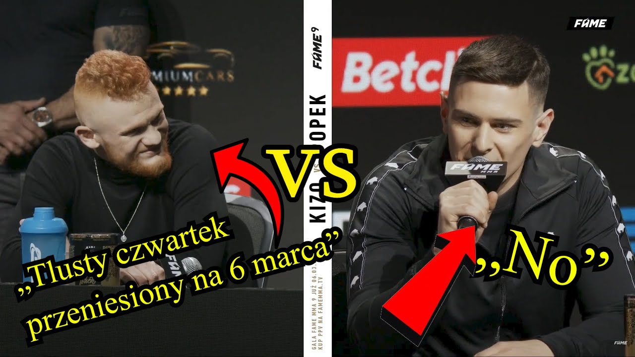 PONCZEK VS PATRYKOS - KONFERENCJA FAME MMA 9   *Robur następny?*