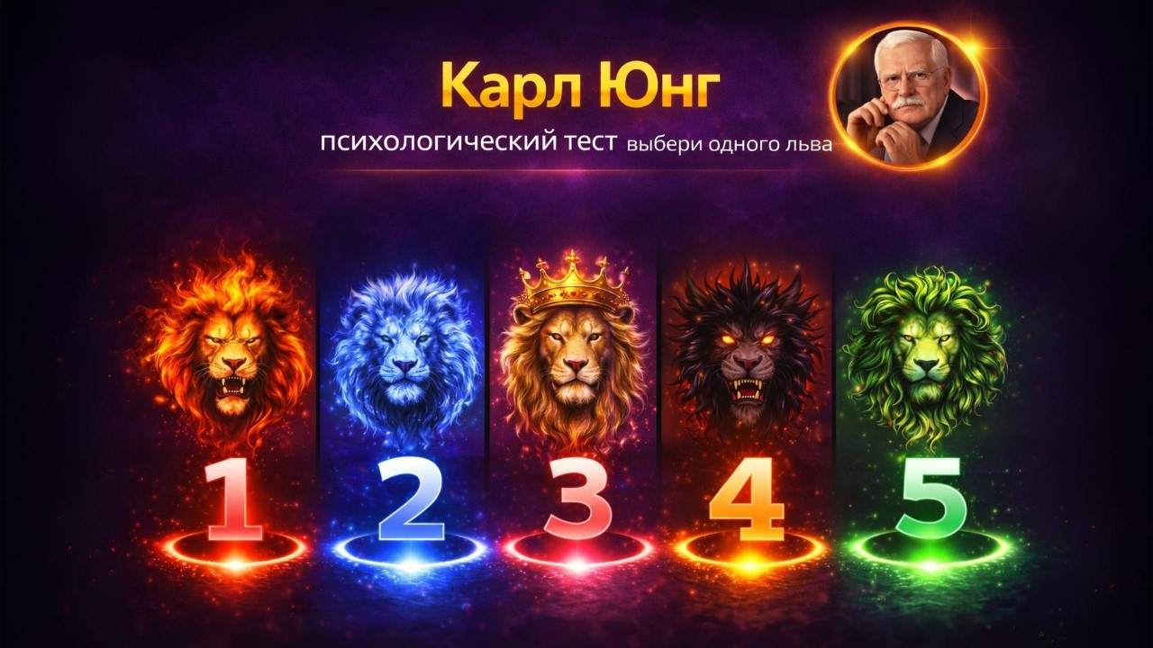 Карл Юнг психологический тест выбери одного льва | где ты прячешь свою силу и боль