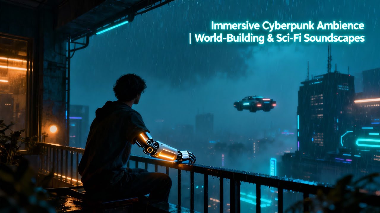 2 Hours of Immersive Cyberpunk Ambience  World Building & Sci Fi Soundscapes