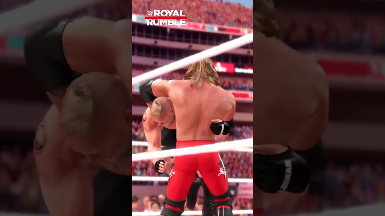 Brock Lesnar vs Edge - WWE Title Match HIghlights - ROYAL RUMBLE - WWE 2K Universe Mode
