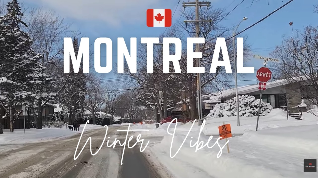 A Beautiful Sunny Day-Driving in Montreal (4k) #snowing #canadalife#driving#winter#canada