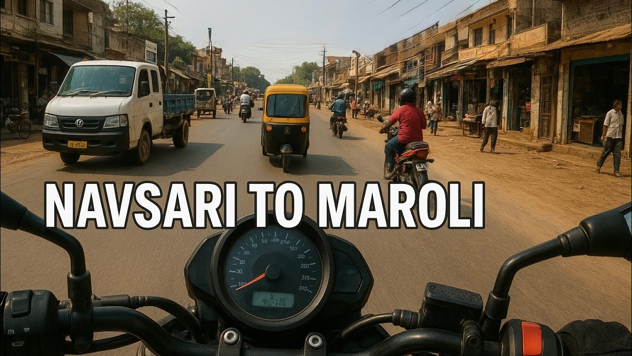 Navsari to Maroli Village Ride POV | Gujarat India Motorcycle Travel 🇮🇳