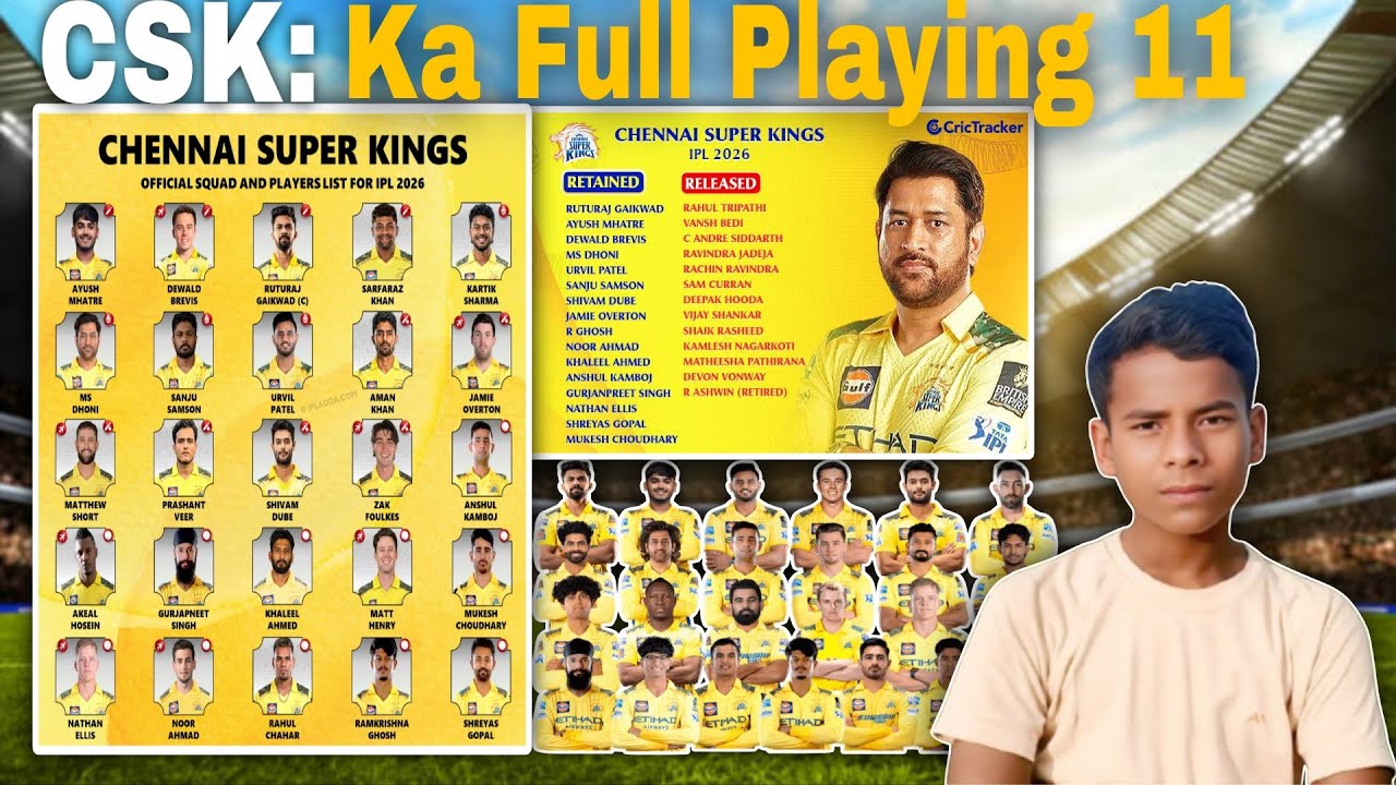 CSK: Kya 2026 Me Csk Ka 6th Trophy hoga || Sabse Khatarnak Playing 11 || Cricket News || TATA IPL 