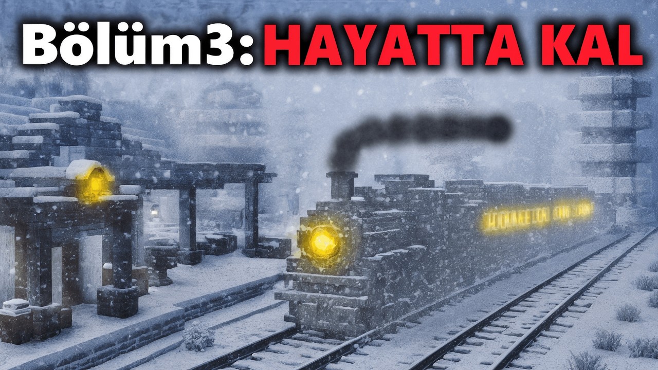 Minecraft BUZULLARDAKİ KAYIP TRENDE Hayatta Kalmaya &Ccedil;alıştım! (FİNAL)