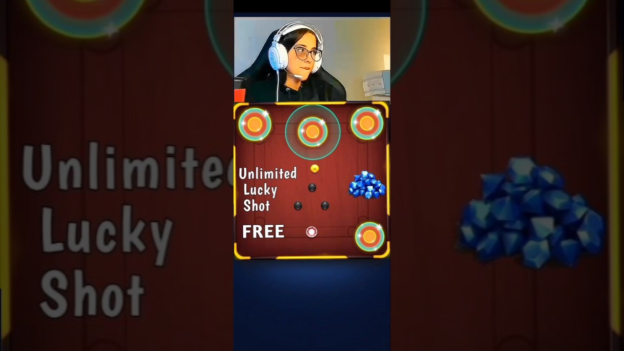 Carrom pool lucky shot🌟 trick| Unlimited♾️ diamond 🤯#gaming #shorts #carrom