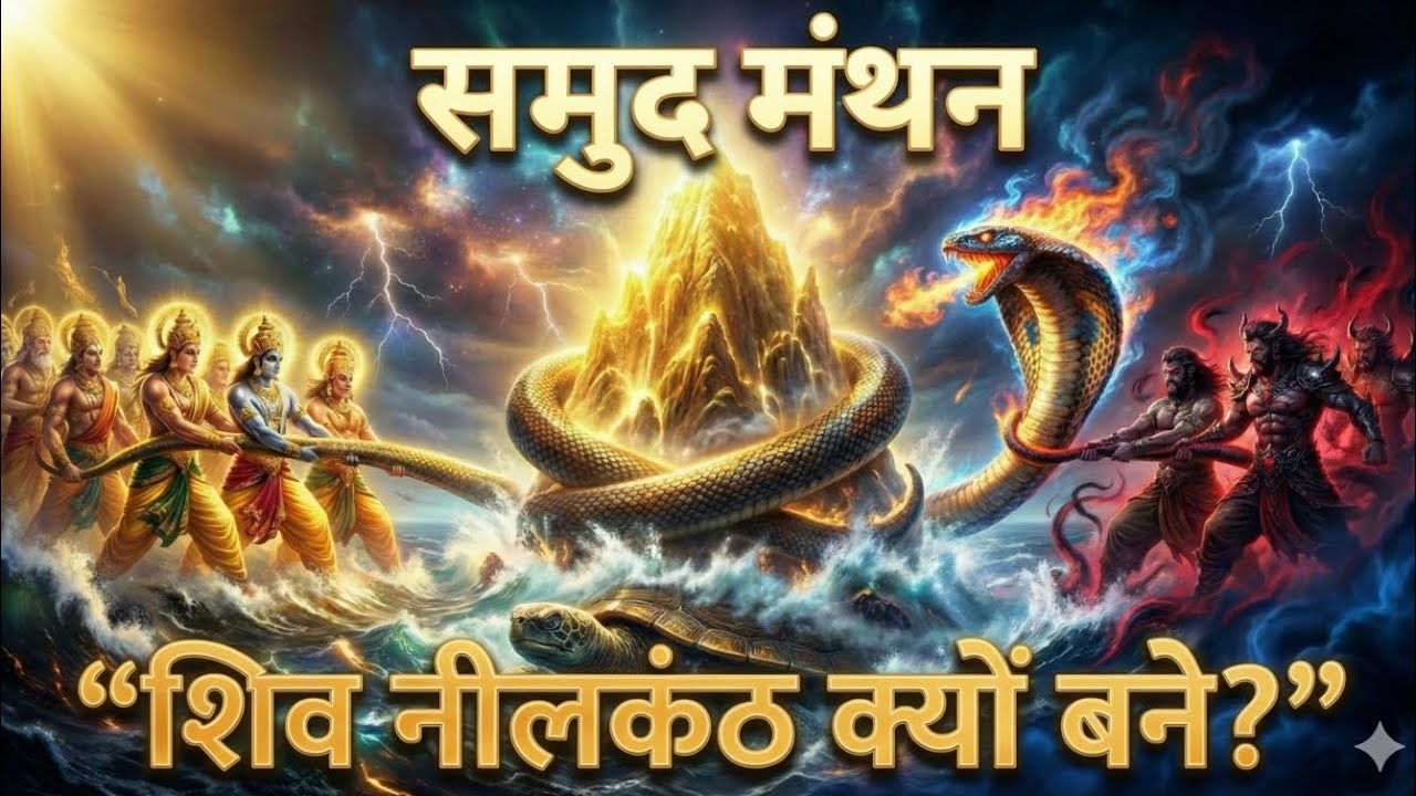 “समुद्र मंथन की असली कहानी | शिव नीलकंठ क्यों बने? | Samudra Manthan Mystery Explained” #video 