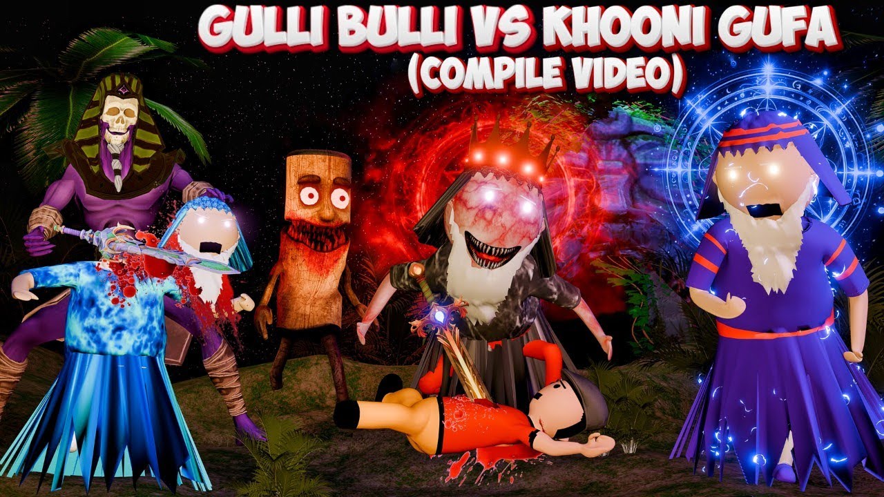 GULLI BULLI AUR KHOONI GUFA (COMPILE VIDEO) | GULLI BULLI l HORROR STORY | MAKE JOKE IN HORROR