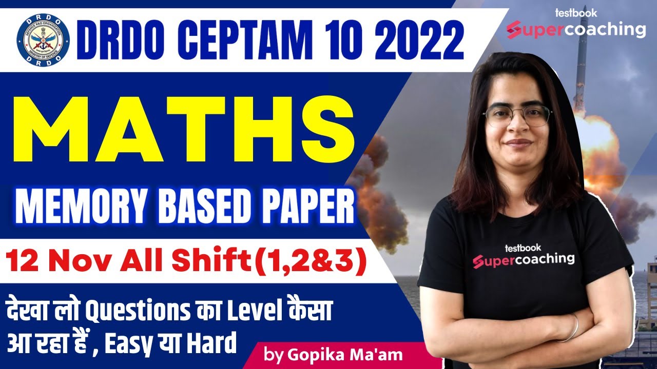 DRDO CEPTAM 10 Maths | Memory Based Questions | Based on 12 Nov All Shifts 1,2&3 | By Gopika Ma'am