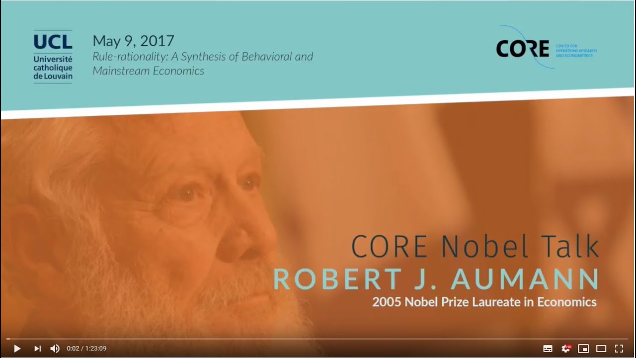 CORE Nobel Talk : Robert J. AUMANN on 
