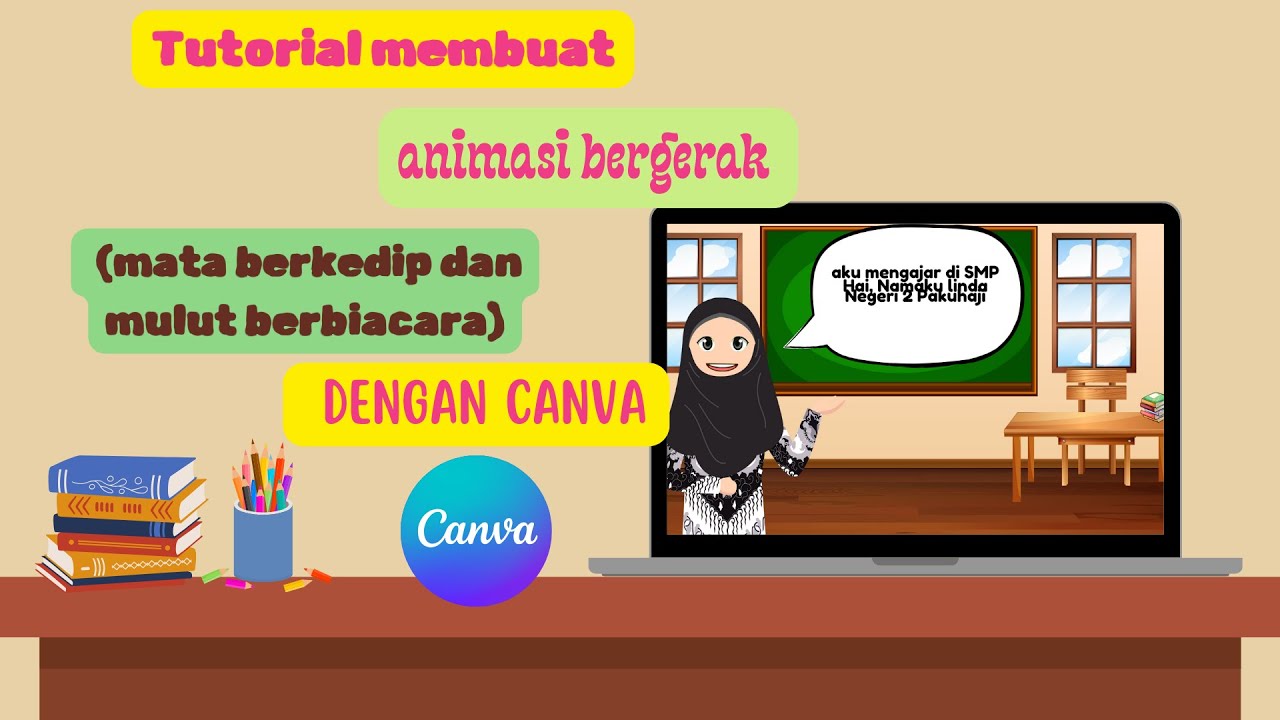 Tutorial tutorial Membuat Animasi Mulut dan Mata bergerak dengan canva