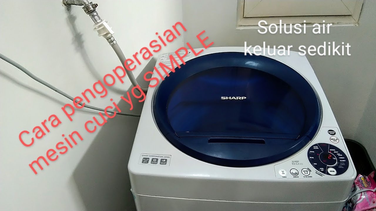 tutorial menggunakan mesin cuci satu tabung & cara membersihkan saringan kotoran😎👍