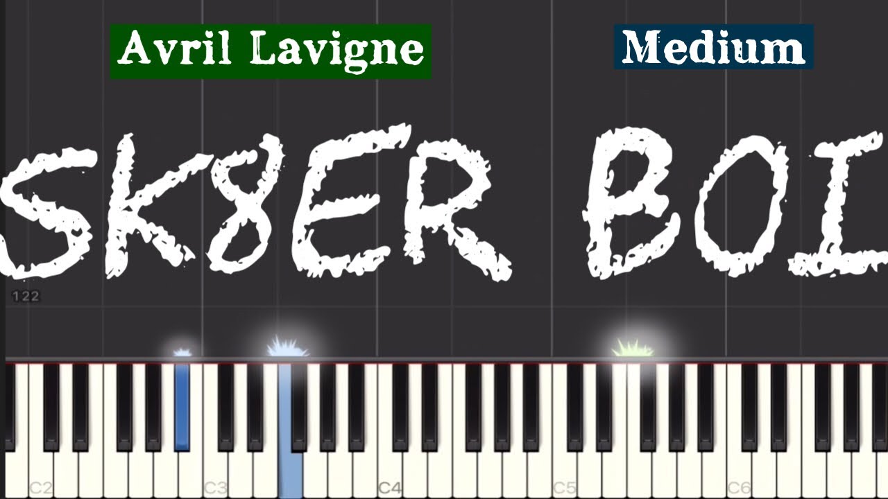 Avril Lavigne - Sk8er Boi Piano Tutorial | Medium