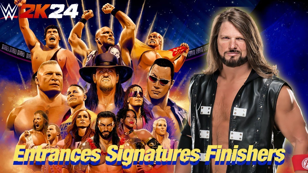 Выходы/Подписи/Финишеры в WWE 2K24: AJ Styles