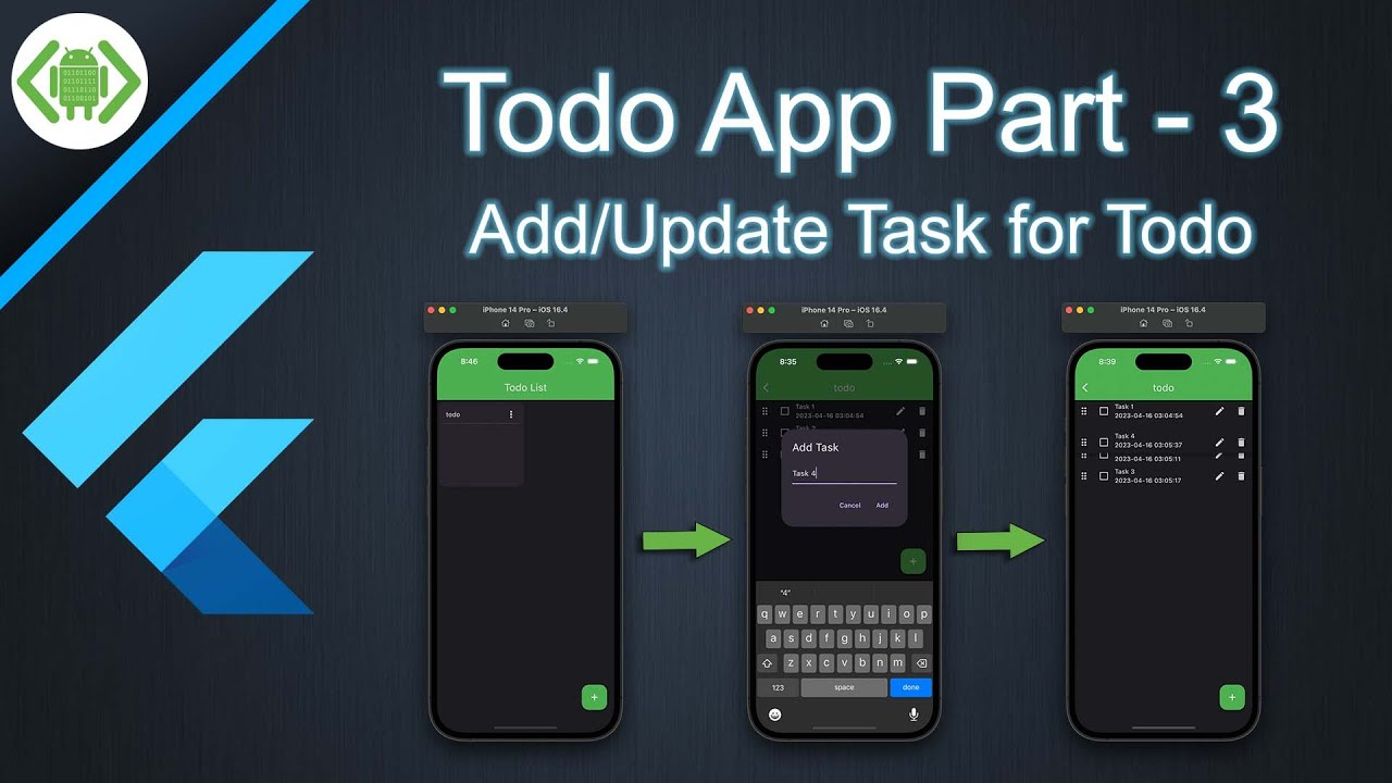 Todo application using Flutter - Part 3