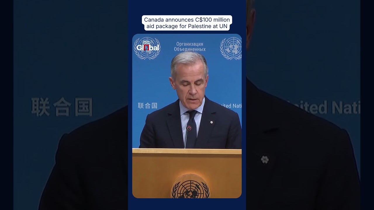 Canada Announces C$100 Million Aid For Palestine At UNGA, Mark Carney Says #shorts