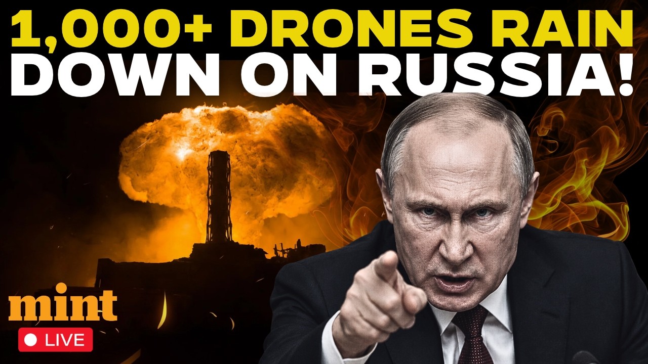 LIVE | Moscow Under Attack! 1,000+ Ukrainian Drones Hit Russia | Russia-Ukraine War Live