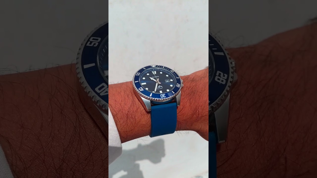 Casio Marlin Duro MDV-106 on blue strap #Casio #mdv106 #watch