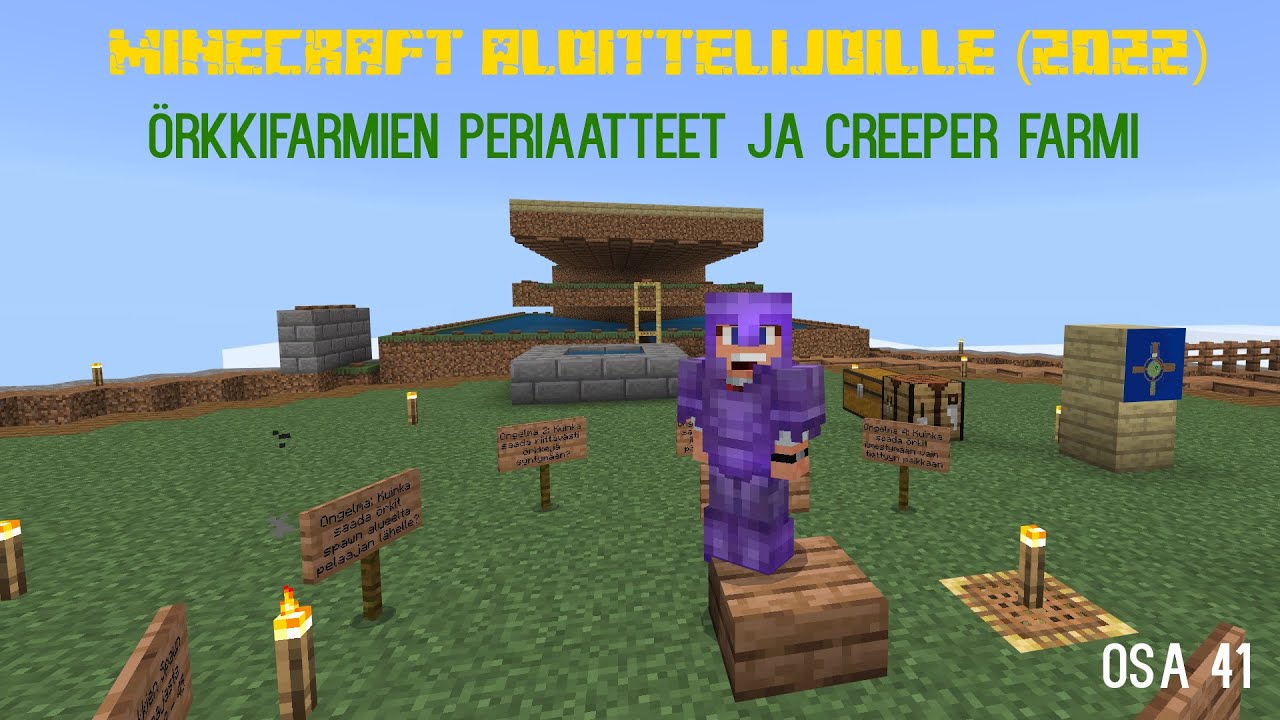 Örkkifarmien periaatteet ja Creeper farmi - Minecraft aloittelijoille (2022) #41