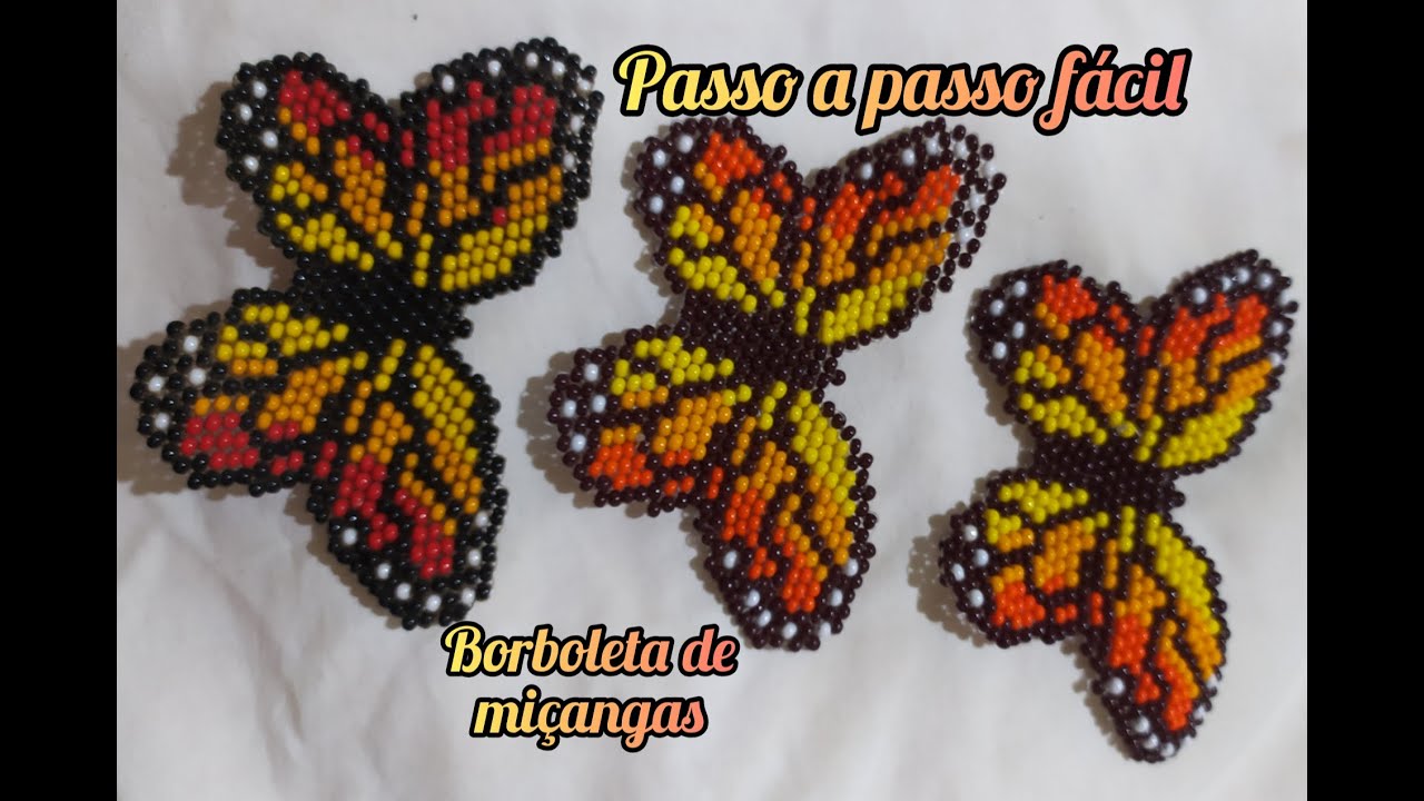 Borboleta de Miçanga fácil #borboletas #micangas @AlanaMirandaBiju
