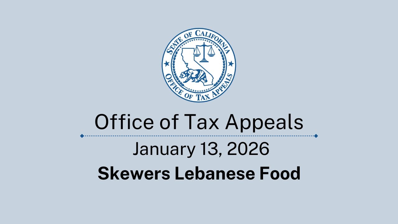 Office of Tax Appeals January 13, 2026
