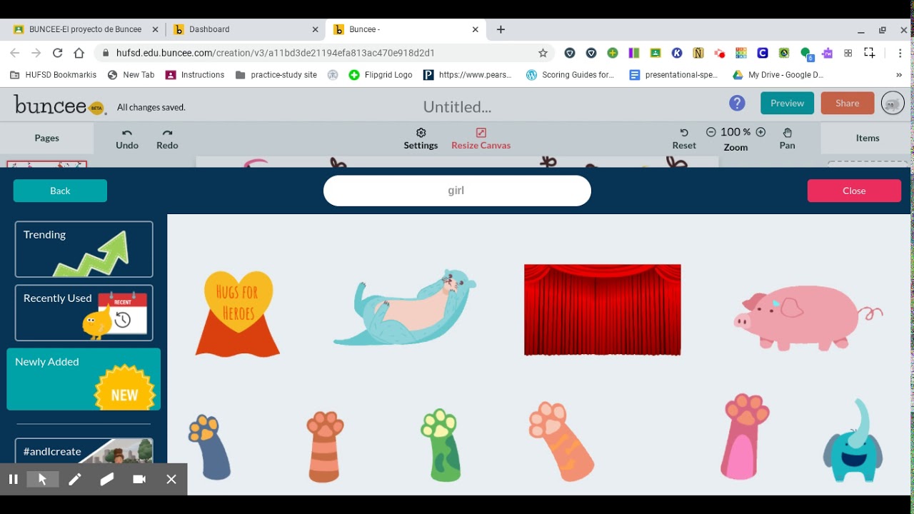 Buncee es una forma para hacer proyectos