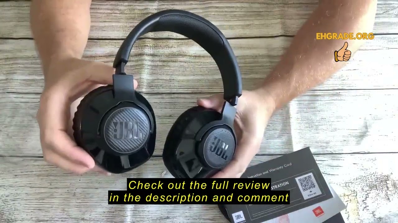 Review JBL Quantum 350 Wireless Over-Ear PC Gaming Headset with Detachable Boom mic - Black