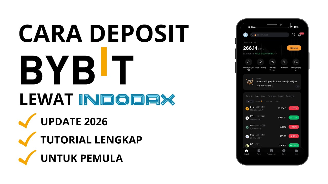 Cara Deposit Bybit lewat Indodax Terbaru 2026 (Tutorial Lengkap)