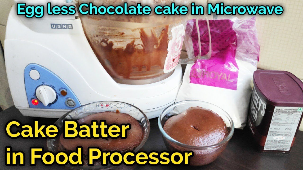 Cake batter in Food Processor | Usha | Food processor uses | Chocolate cake in Microwave|Cake recipe